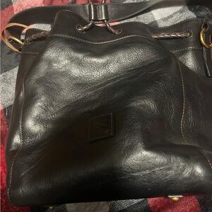 Dooney Florintine leather drawstring handbag.